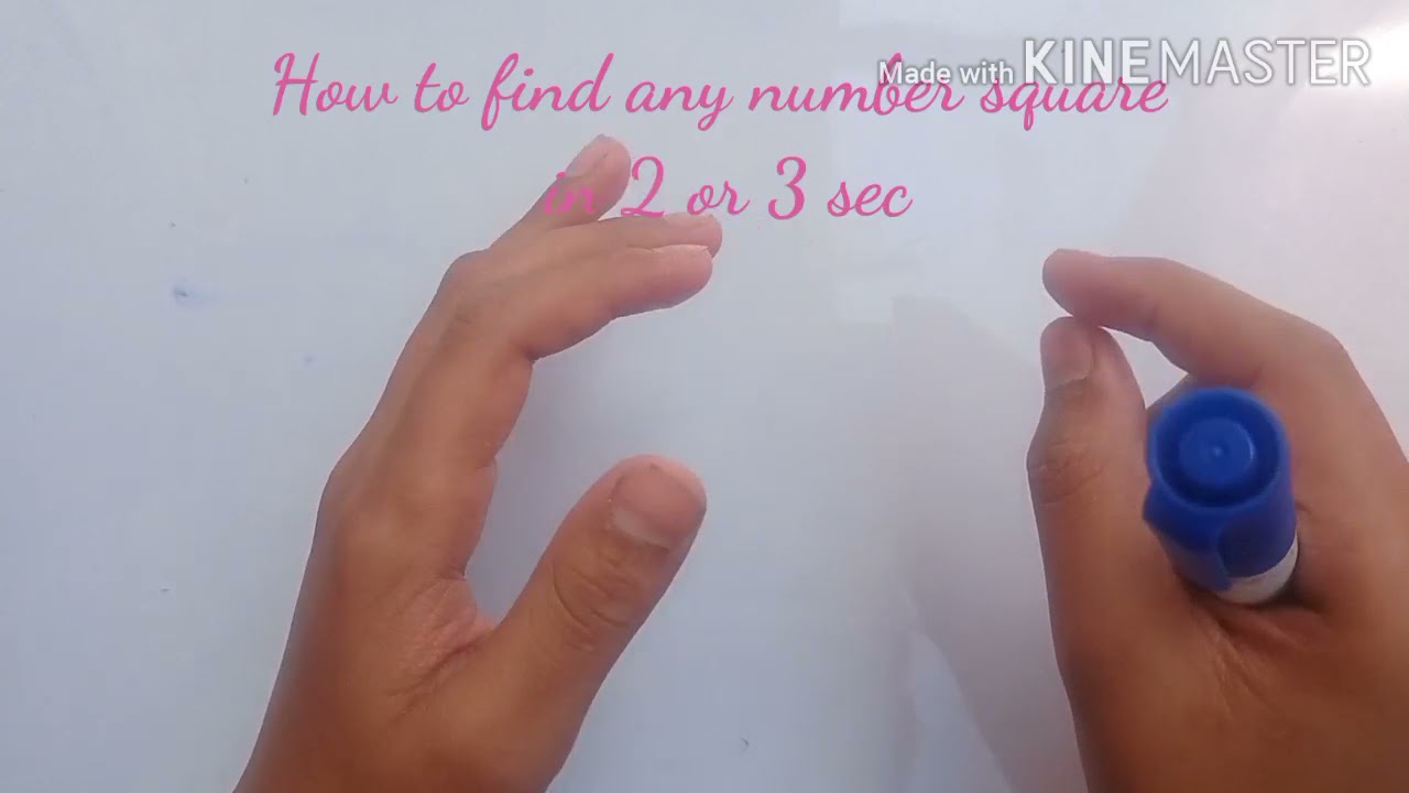How to find any number square in just 2 to 3 sec by Vedant sonawane