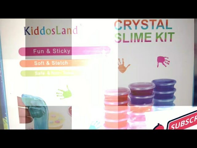 kiddos land*crystal slime kid*fun & sticky^soft & stretch^safe & non _Toxic/slime challenge