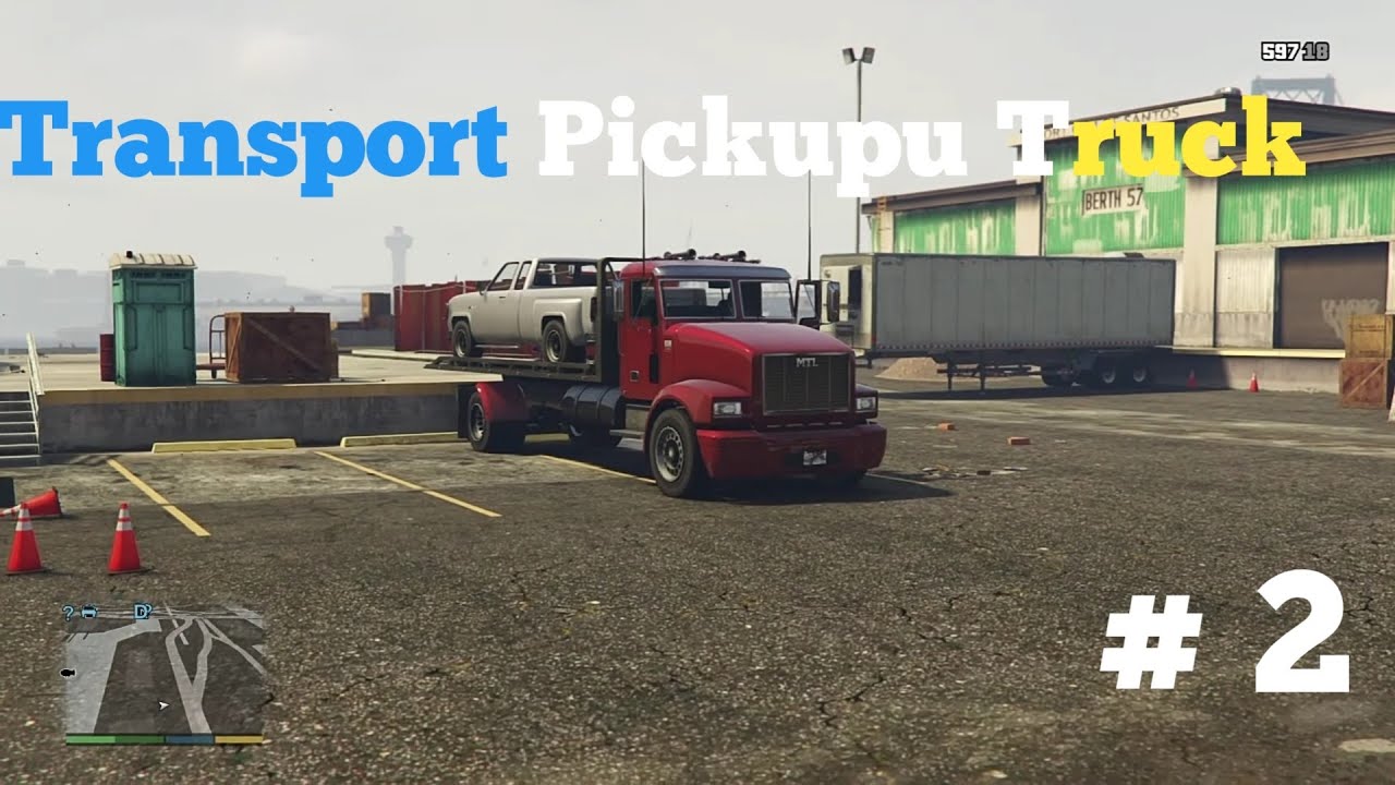 || GTA V || Trying to Transport a Pickup Truck on the Flatbed Truck # 2 || # GTA V gameplay ||