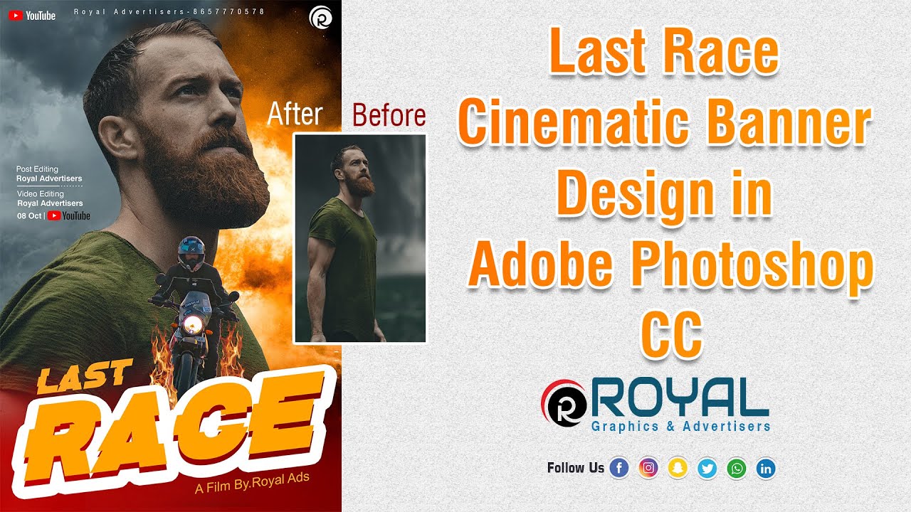 Last Race Cinematic Banner Design in Adobe Photoshop CC