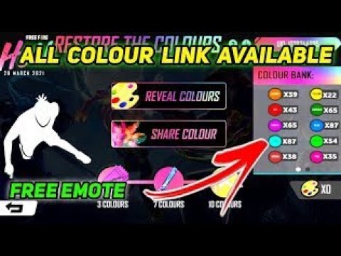 all color link restore the colors event | how to share color | how to reveal the color | pushup emot