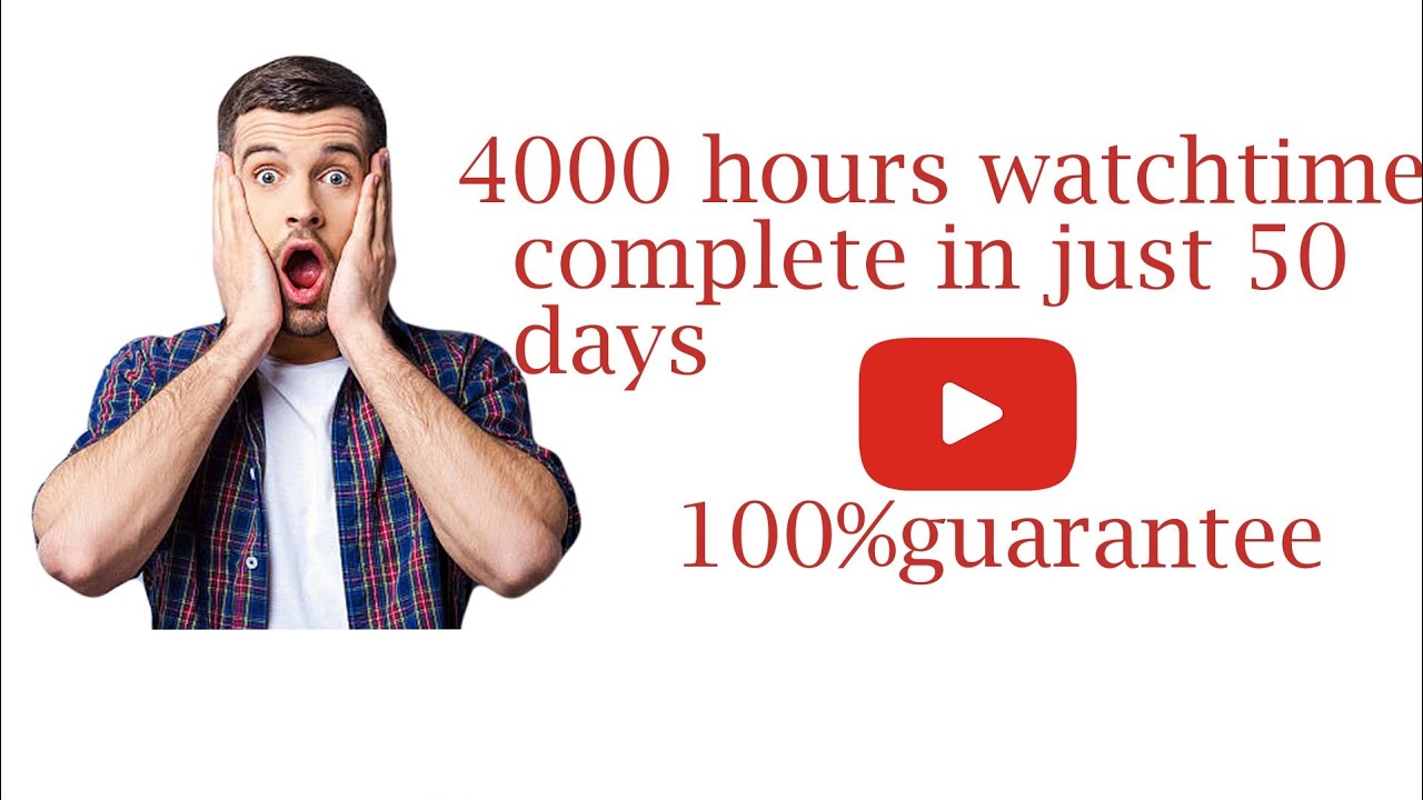 Get 4000 hours watch time free on YouTube