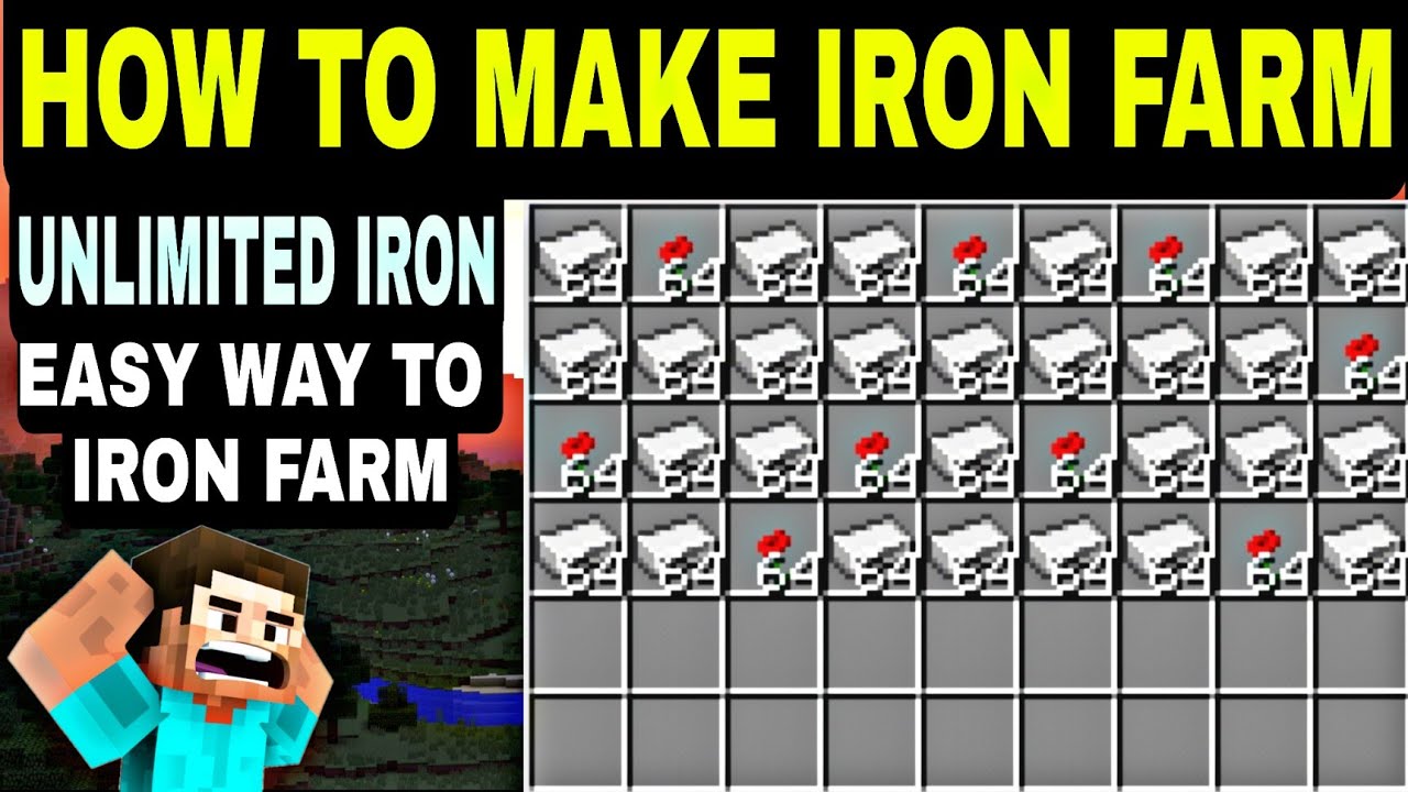 unlimited iron farm in Minecraft|| how to make iron farm || iron farm Kaise banaye