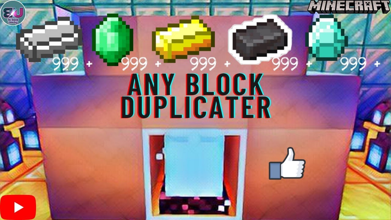 Any block Duplicater || Minecraft || Be Unick Gaming ?