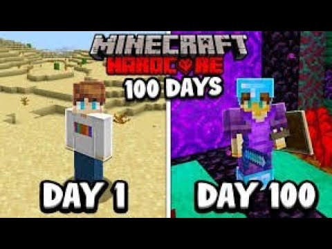 Surviving 100 days in minecraft pe | I. M. GAMER BOY |