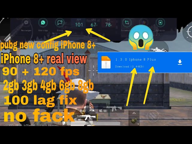 pubg iPhone 8+ real view all device work no fack ? work 90+120 fps work all device ✅✅✅