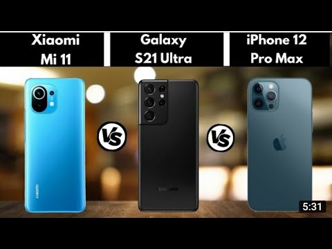 Samsung Galaxy S21 Ultra vs MI 11 Pro vs Iphone 12 Pro Full Comparison