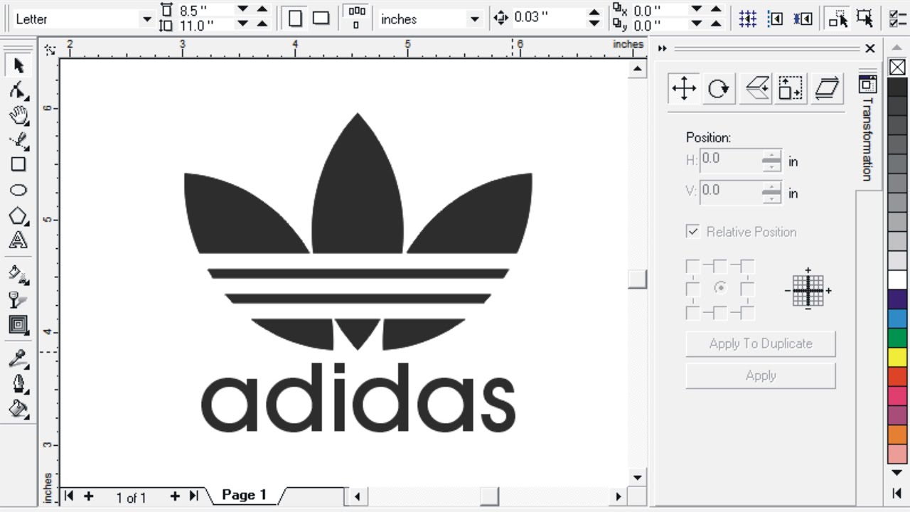 how to make adidas logo in coreldraw | adidas symbol drawing #adidas #coreldraw #dawoodcreation