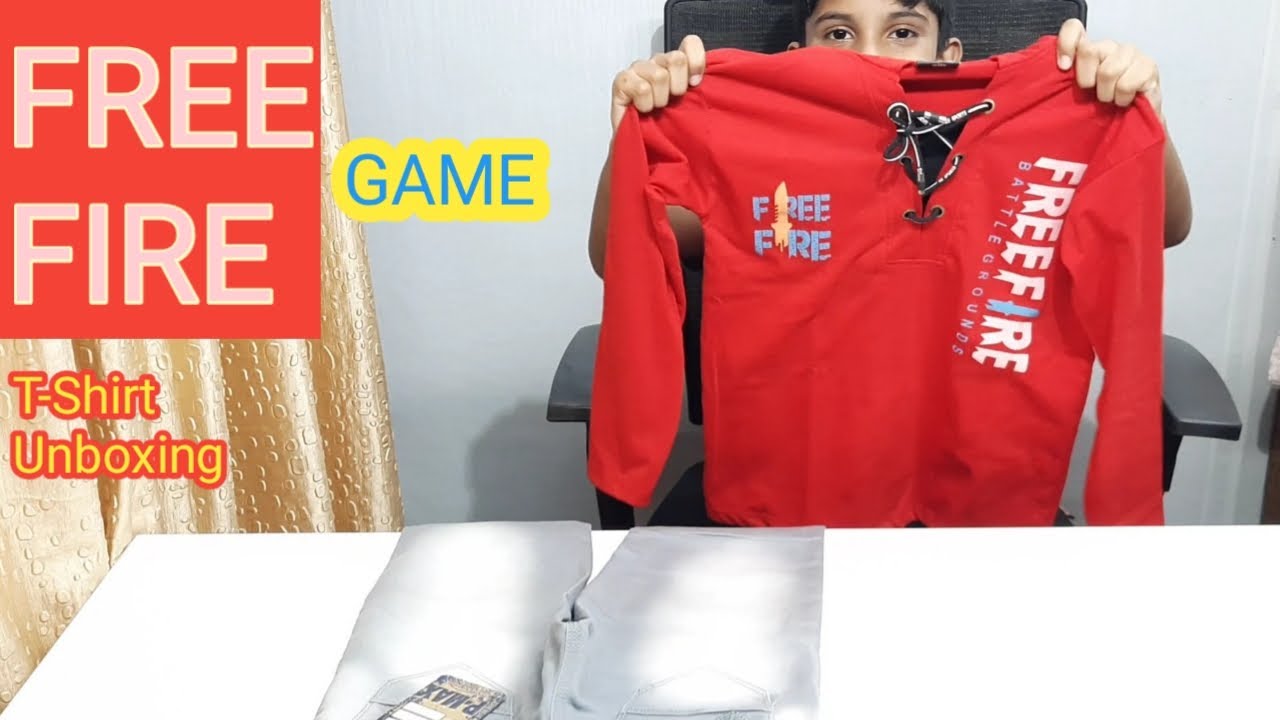FREE FIRE GAME T-SHIRT UNBOXING IN TELUGU | KARTHIK ALL IN ONE
