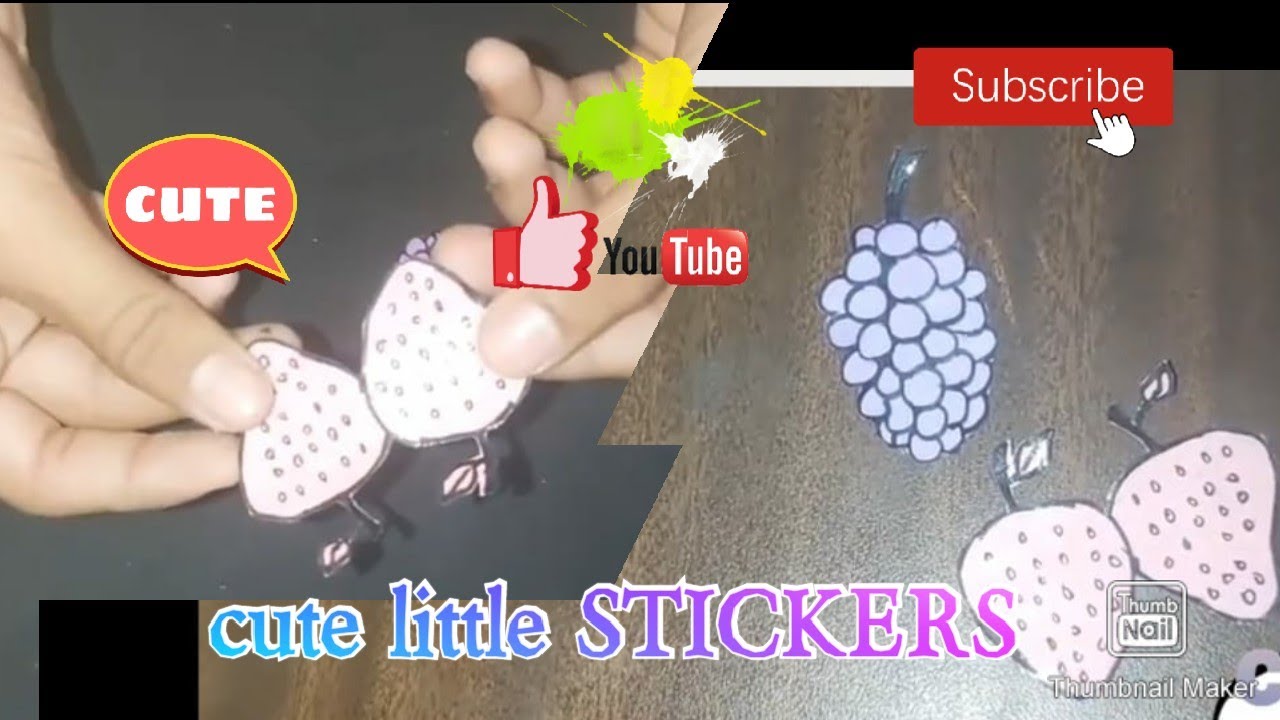 cute fruits STICKERS ??||easy craft||click and craft