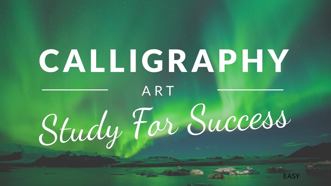 Easy watercolor background and calligraphy art tutorial for beginners | Study For Success