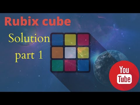 How to solve a Rubix Cube Part-1.       3*3*3 Cube Solution Part-1..