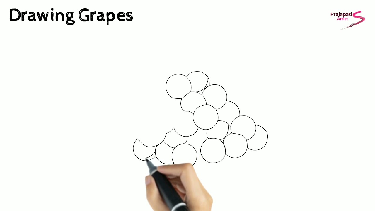 how to draw grapes | how to draw grapes step by step | easy grapes drawing