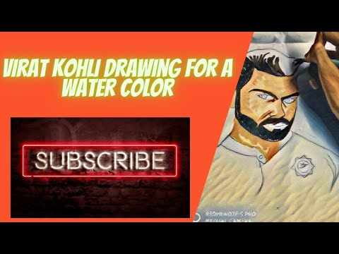 Virat Kohli drawing for a water color