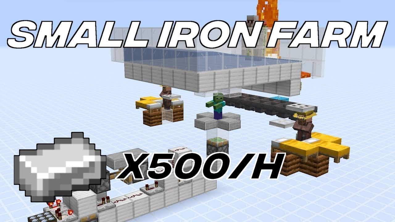 Minecraft Easiest 1 Zombie 3 Villager Iron Farm - 500 Per Hour