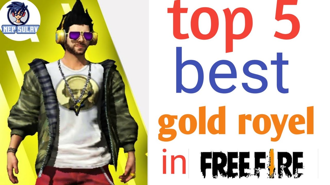 TOP 5 MOST RARE GOLD ROYALE'S ? - GARENA FREEFIRE ❤
