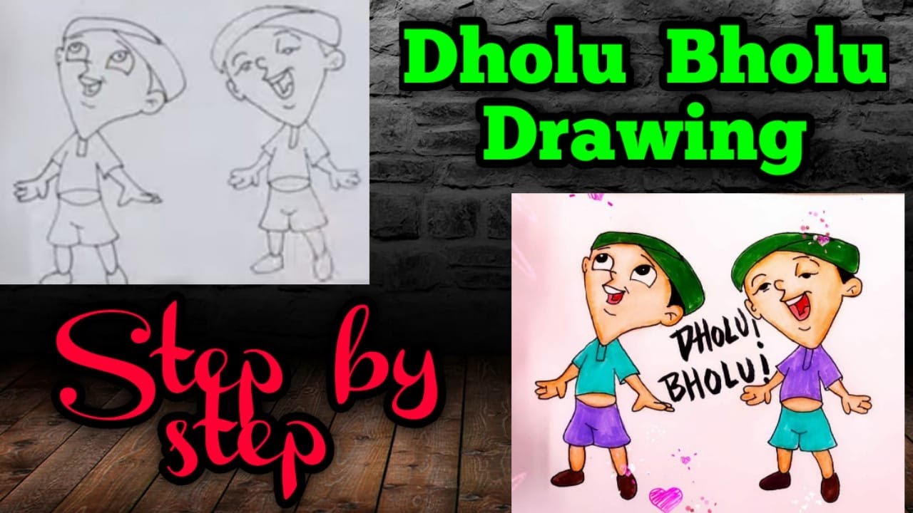 Chota Bheem(Dholu & Bholu)Drawing easy|Chota Bheem (Dholu-Bholu) Drawing Easy Step By Step #sketch
