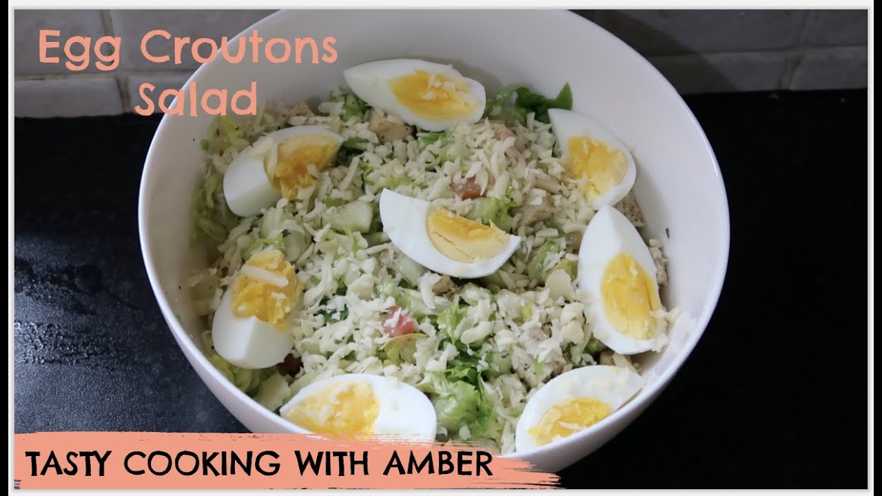 Egg Croutons Salad#eggsalad#salad#10minutesrecipe#proteinrich#saladrecipe#proteinsalad#