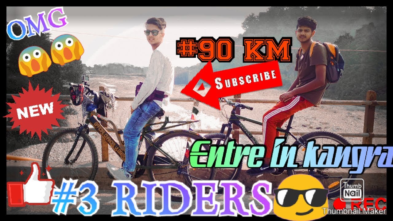 In kangra District#3 Riders#cycle riding 90 KM.....