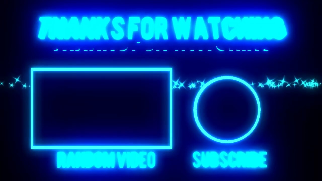 COOL BLUE 3D OUTRO FOR YOUTUBE VIDEOS