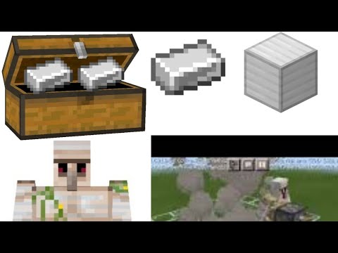 HOW TO MAKE IRON FARM WITHOUT VILLAGERS