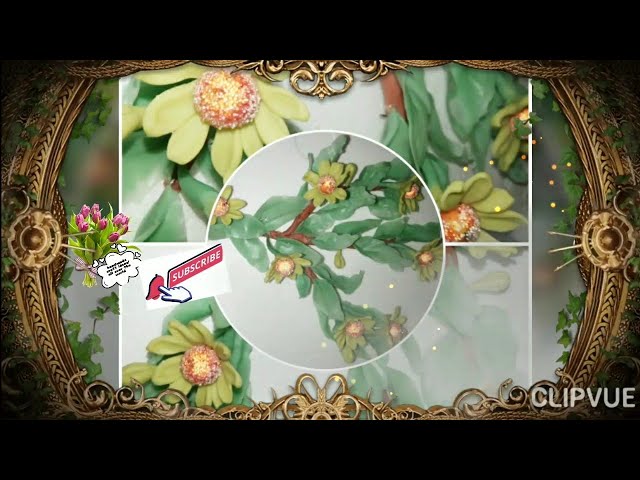 polymerclay flowers,leaves plants charm tutorial /homemade clay polymerclay