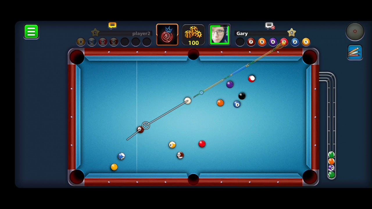 Play 8 ball pool with noob player