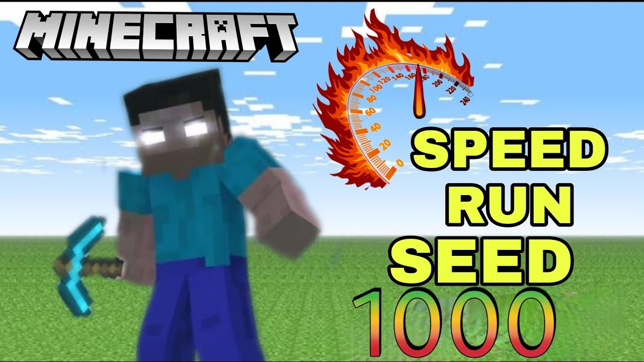 minecraft best seed 1000 speed up with steve gameplay