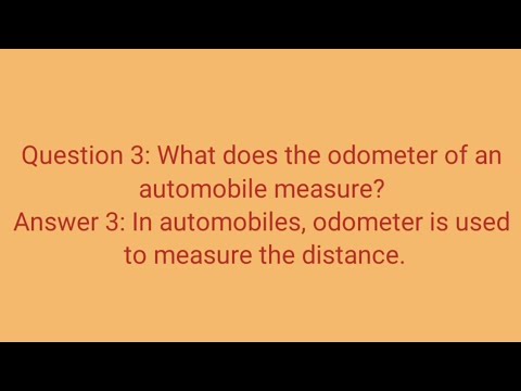 What does the odometer of an automobile measure? #Shorts