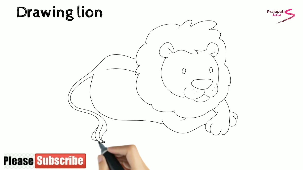 How to draw lion | drawing lion | lion drawing