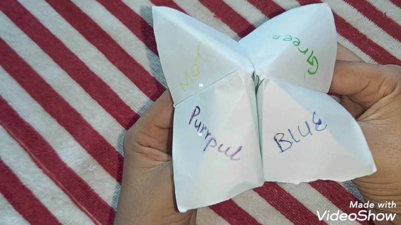 Origami fortune teller /how to make an easy fortune teller/fun craft/click and craft