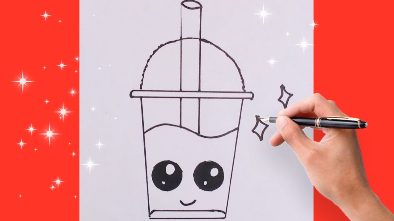 How to draw a cute CupDrink?, Step By Step.#cute#viralvideo#cutething#viral.#treanding