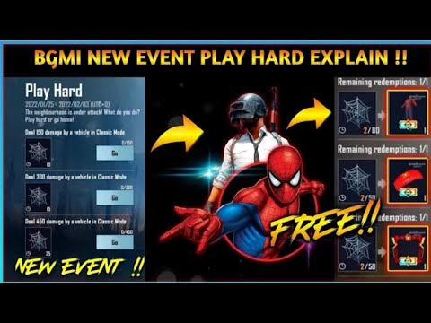 BGMI_New_Event_Play_Hard_Explain__How_To_Use_Spider_Web_Get_Permanent_Outfit_BGMI_PLAY_HARD_EVENT??
