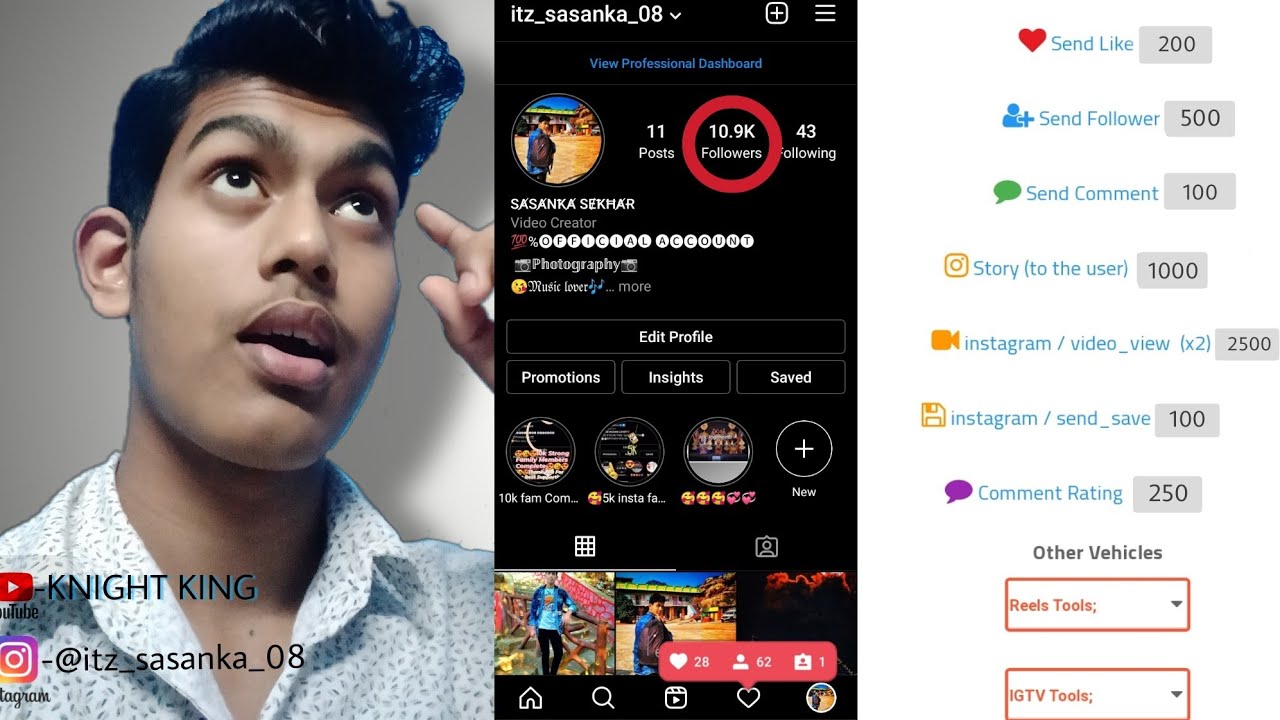 How To Increase Instagram Followers And Like 2021 || Knight King ||