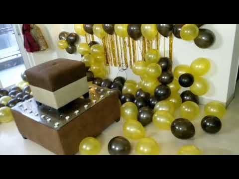 surprise birthday party decoration , balloons decoration at home,beautiful,amazing decor contact us