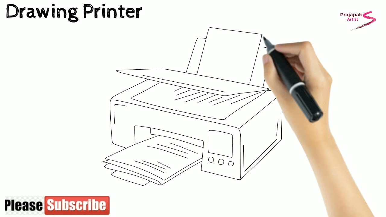 how to draw a printer | drawing printer | printer drawing
