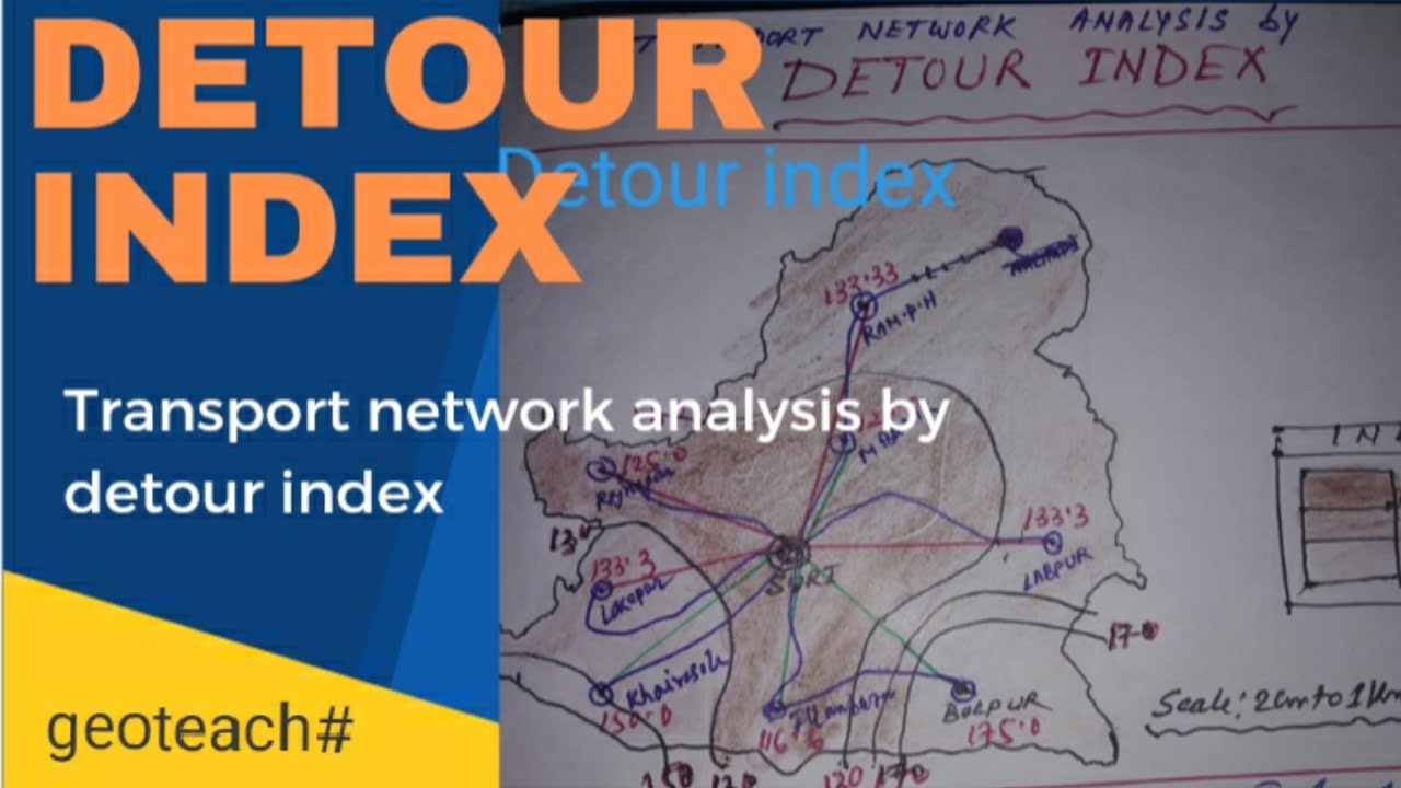Transport network analysis by Detour index/Detour index in bengali #detourindex#geoteach