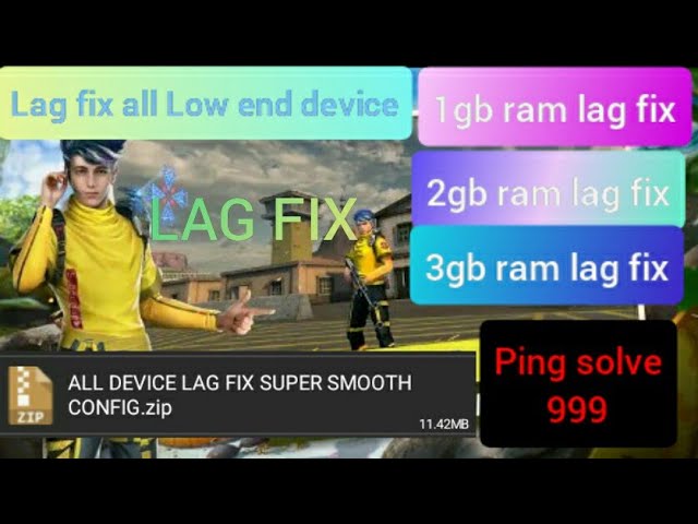 Free fire 1gb ram lag fix super smooth config 2gb 3gb ram config all device working lag fix gamer