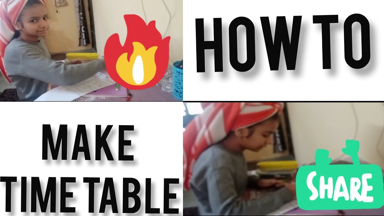 How to make school Time  table | school ka Time table kese banaye | Charu's Amazing World ?|