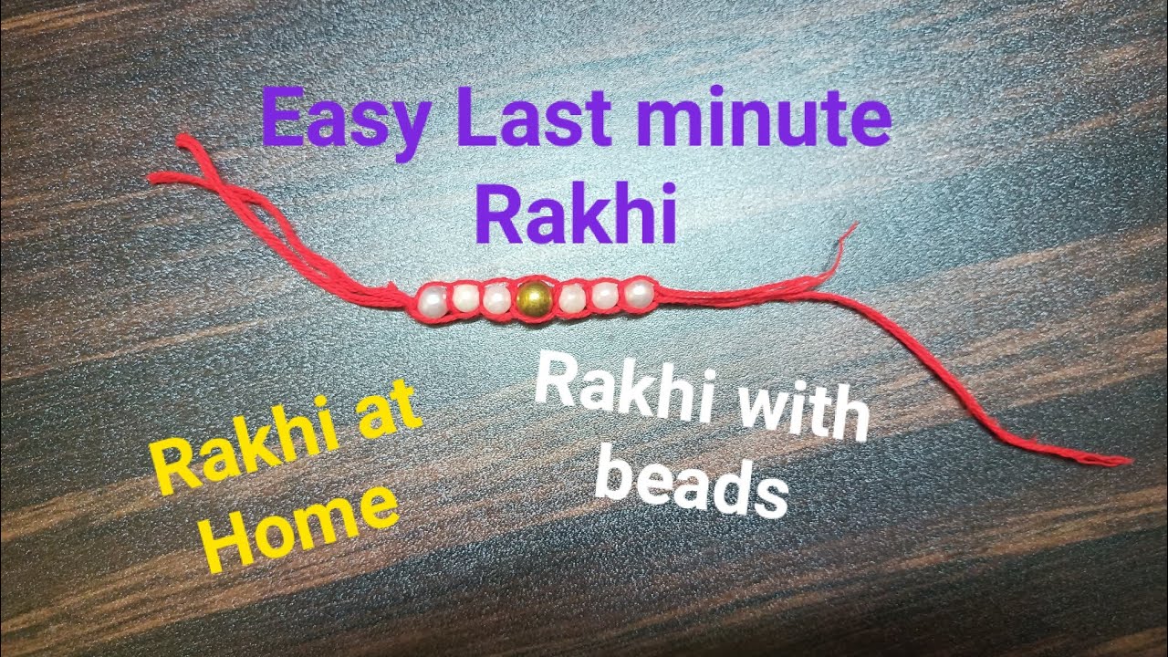 Last Minute Rakhi?? | Rakhi with Beads❤️ | Rakhi at Home[Kids Art Valley]