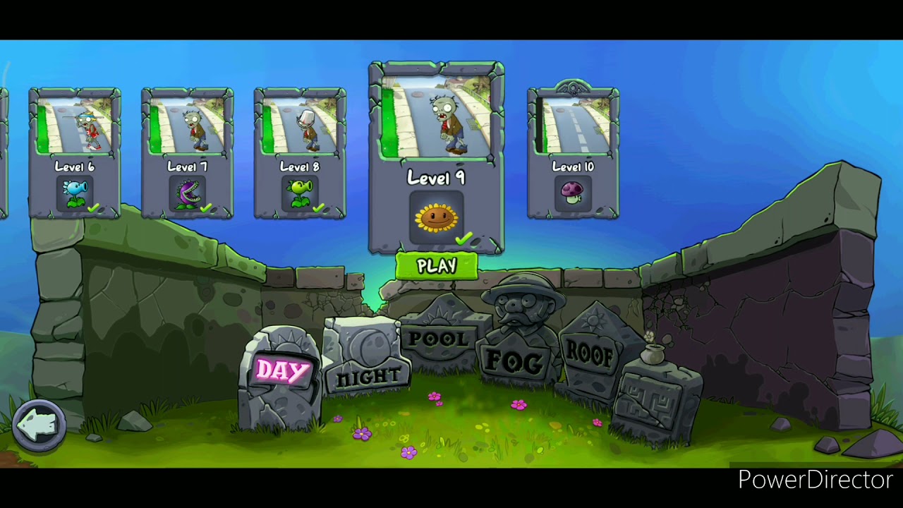 plants vs zombies gameplay levels_ 8,9,10 part one
