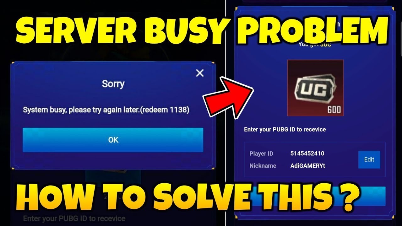 Midasbuy Luck Draw System busy please try again later redeem 1138 || How to Solve.