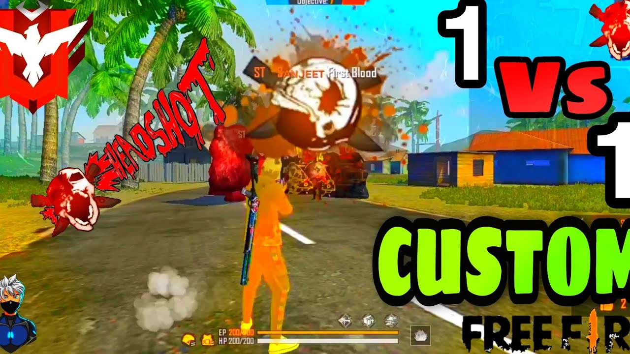 Custum  1vs1 gameplay free fire //Kunal gamer 16