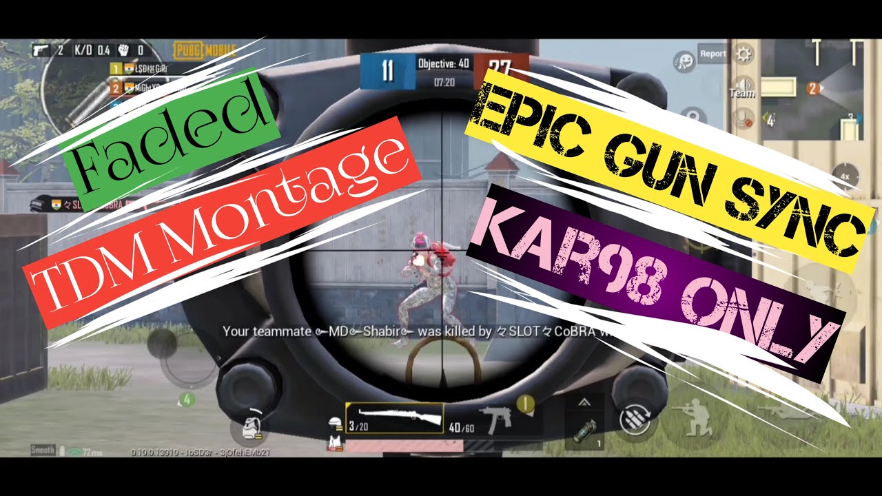 Faded PUBG montage - Epic gun sync you have ever seen - kar98 only - Abqoor