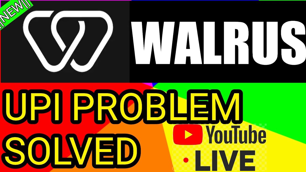 WALRUS UPI PROBLEM SOLVED|| UPI IS NOT WORKING|LIVE SOLVED #WALRUS #FAMPAY #1_like #ypay #SUBSCRIBE