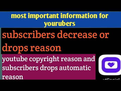 Alert Message for Youtubers / Decrease subscribers or Drops  Subscribers reason