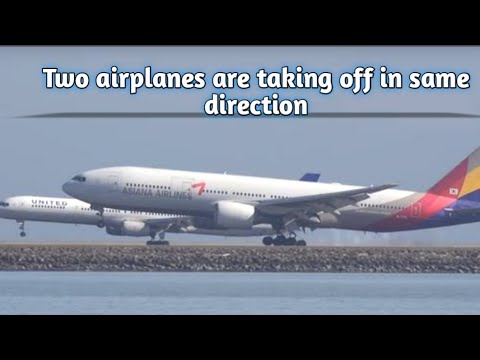 Two Airplane are taking off ✈️ in the same direction