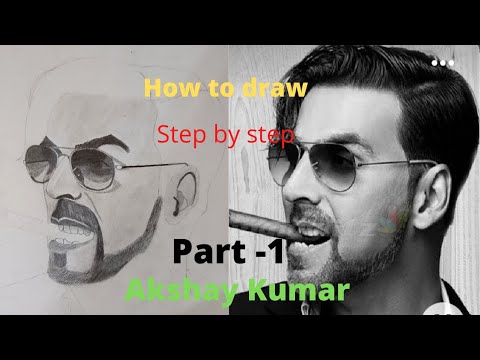 How to draw Akshay Kumar ? Part-1  step by step
