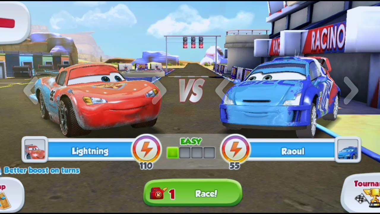 Lightning McQueen vs Raoul || Ice racing part - 2 || Cars fast as lightning