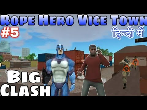 Big Clash mission in Rope Hero Vice Town Tipson Third mission #ropeherovicetown #GamingExpert Subhan